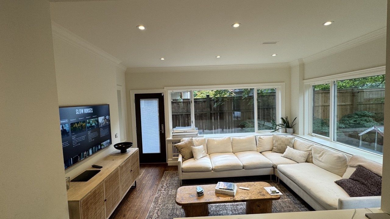 Sunroom recessed lighting installation