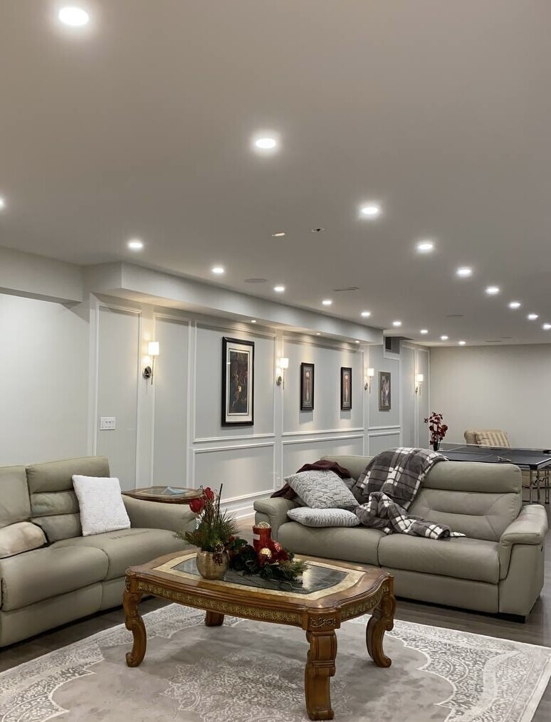 Living room used to illustrate lighting colour temperature