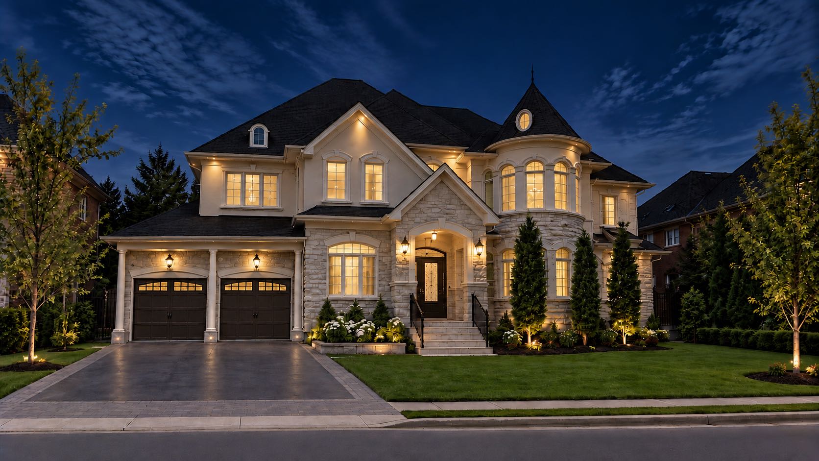 Professional exterior pot light installation in Toronto and GTA